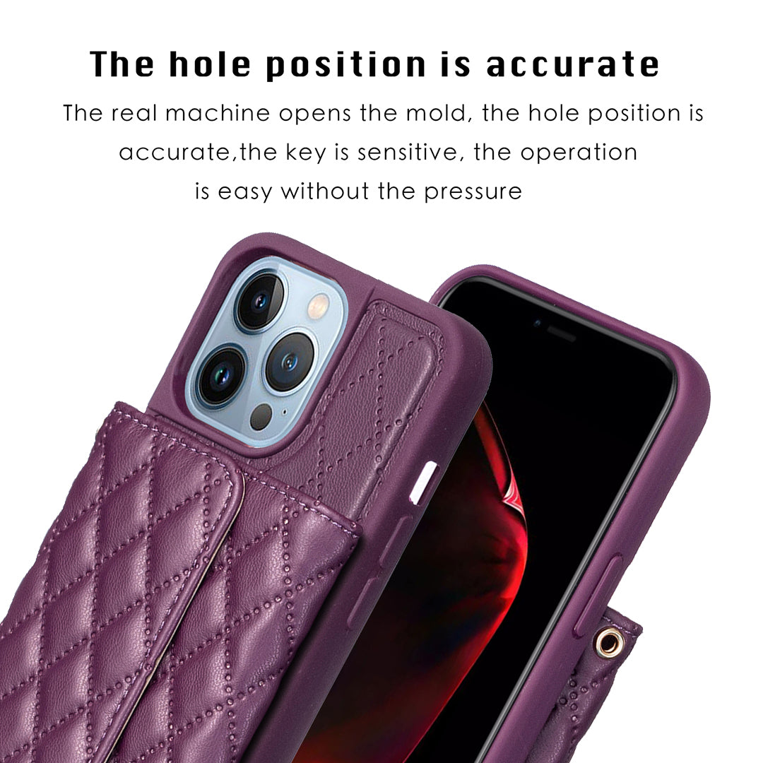 BF23-Style For iPhone 13 Pro Card Holder Phone Case Kickstand PU Leather+TPU Phone Cover BF23-Style For iPhone 13 Pro Card Holder Phone Case Kickstand PU Leather+TPU Phone Cover